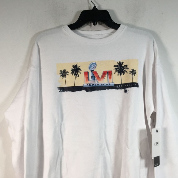 WEAR by Erin Andrews Cali Super Bowl LVI Sweatshirt, Women's Size M - White - Picture 10 of 13